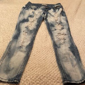 Crave Fame Destroyed/Bleached Jeans Size 7